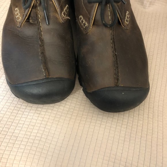 Keen men brown leather lace up shoes, 10.5 main image 4